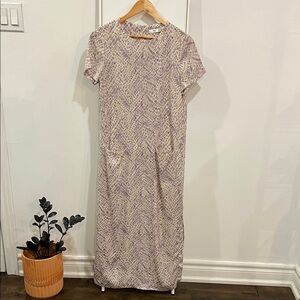 Mango Purple and Cream Maxi Dress